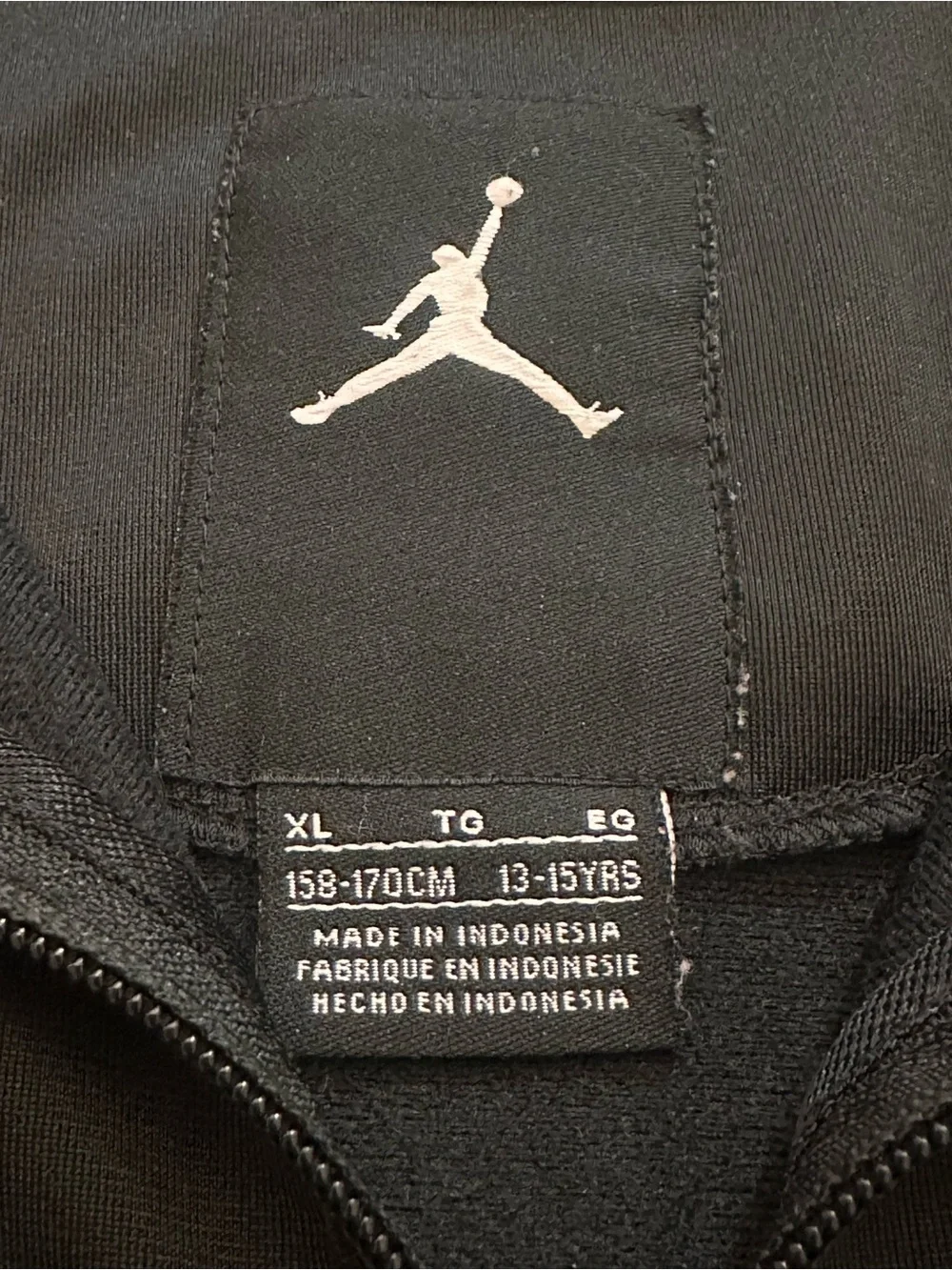 Jordan Black Track Jacket with Pink Trim